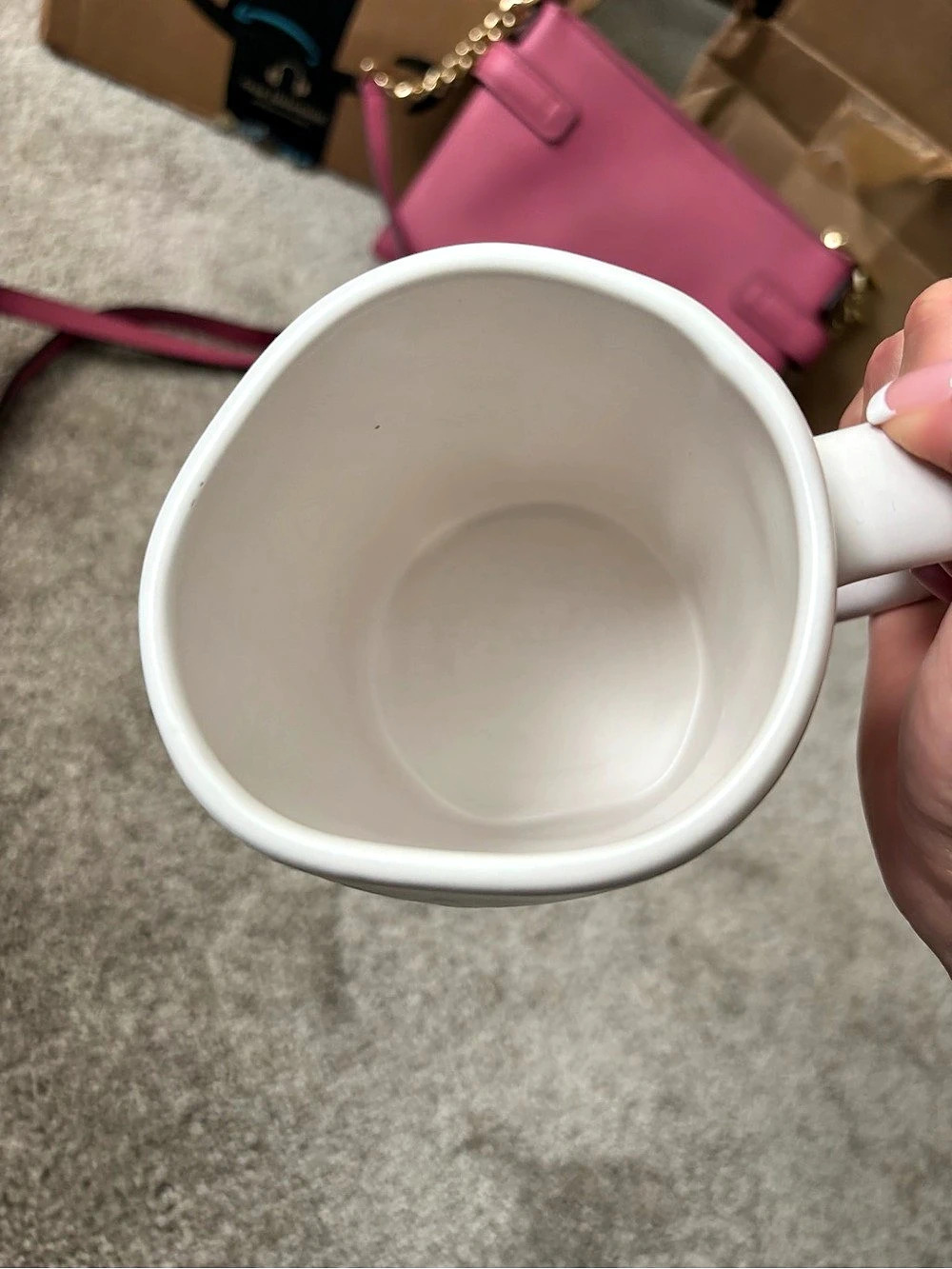 Rae Dunn Bloom Floral Mug in White & Pink Like New - Picture 4 of 5